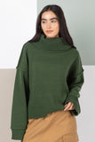 Renee Cowl Neck Sweater-Olive