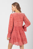 Kayla Velvet Mini Dress-Mauve