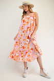 Perry Water Printed Pink Dress