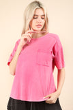 Jacee Short Sleeve Pocket Tee Curvy