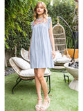 Ariah Embroidered Striped Dress
