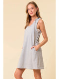 Savanna Sleeveless Hoodie Dress Grey