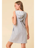 Savanna Sleeveless Hoodie Dress Grey