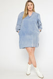 Sawyer Denim Dress-Plus