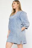 Sawyer Denim Dress-Plus