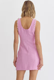 Elanna Textured Pearl Dress-Pink