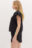 Ruffle Sport Zip Short Set