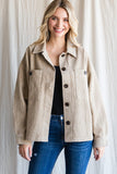 Abbey Corduroy Jacket -Taupe