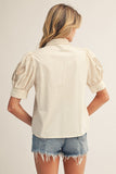 Bryn Embroidery Accent Top