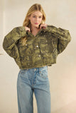 Kay Camo Glitz Denim Jacket