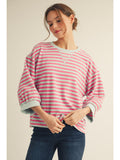 Emily Detail Casual Stripe Top