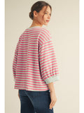 Emily Detail Casual Stripe Top