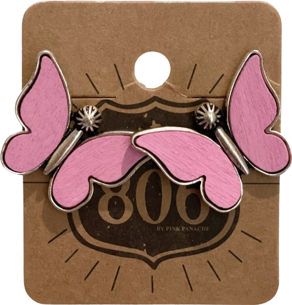 Bev Butterfly Earring-Pink