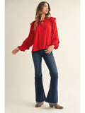 Iris Ruffled Peasant Top