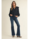 Iris Ruffled Peasant Top