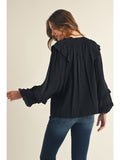 Iris Ruffled Peasant Top