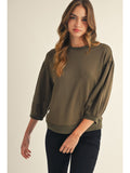 Calvary Drop Shoulder 3/4 Sleeve Sweatshirt