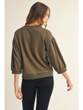 Calvary Drop Shoulder 3/4 Sleeve Sweatshirt