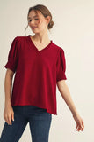 Chanlee Frilled V-neck Top