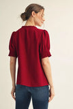 Chanlee Frilled V-neck Top
