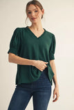 Chanlee Frilled V-neck Top