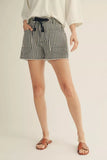 Karis Drawstring Waist Stripe Shorts