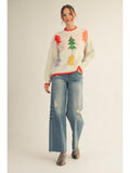 Karis Sequins Fuzzy Sweater Top