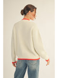 Karis Sequins Fuzzy Sweater Top