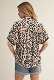 Charli Front Zip Leopard Top