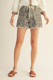 Cam Leopard Shorts Distressed Hem