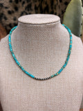 Navajo/Turquoise Disc Stone Necklace