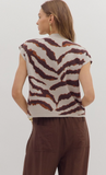 Braylee Zebra Print Sweater