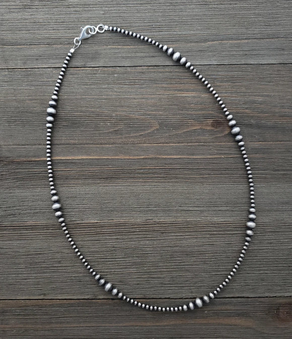 3mm 20 ” Graduated Navajo Pearl Necklace