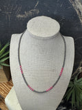 Navajo Pearl & Pink Opal Bead Necklace
