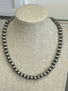 Sterling Silver  Navajo Pearl Necklace