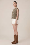 Melanie Crew Neck Western Tank