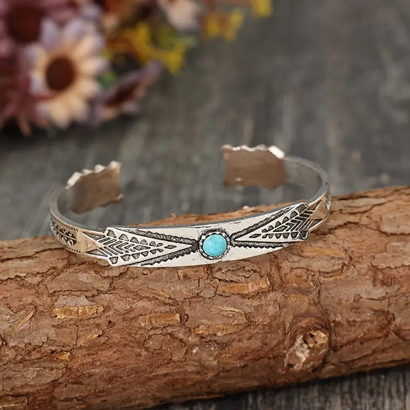 Vintage Alloy Cuff Bangle