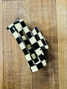 Racie Checkered Hair Clip