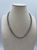 6mm 18” Silver Plated Copper Beaded Necklace
