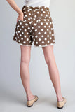 Kayda Polka Dot Tie Front Shorts