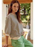 Ky Striped Ribbed Top