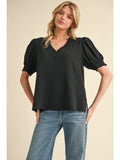Ellie Puffed Short Sleeve Top