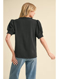 Ellie Puffed Short Sleeve Top