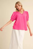 Chanlee Frilled V-neck Top