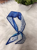 Blue Patterned Twilly