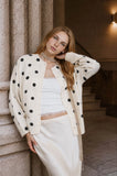 Kam Polka Dot Knit Cardigan