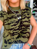 Landri Zebra Print Top