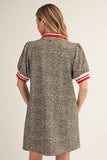 Cami Red Accent Leopard Dress