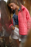 Davi Quilted Jacket-Coral Pink