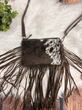 Fringe Cowhide Western Crossbody Purse